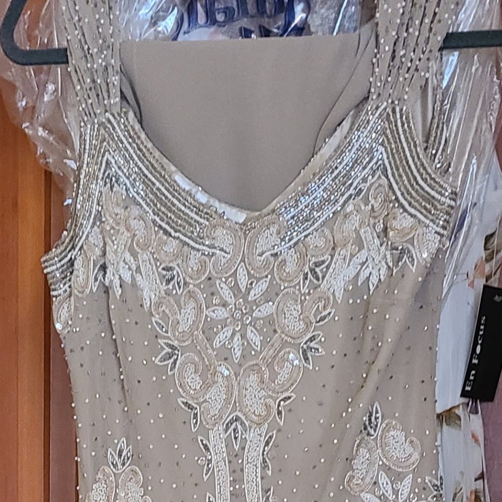 JKara Formal Chiffon Beaded Gown Mother of the Bride